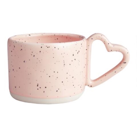 Cost Plus World Market Other - Pink Reactive Glaze Heart Handle Ceramic Mug